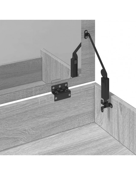 Toeletta e Sgabello Grigio Sonoma 60x40x113,5 cm
