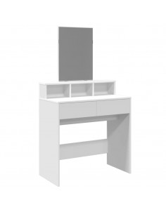 Toeletta con Specchio Bianco 80x41x144,5 cm 2