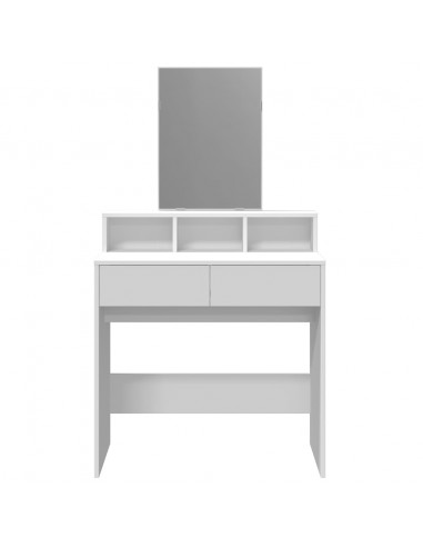 Toeletta con Specchio Bianco 80x41x144,5 cm