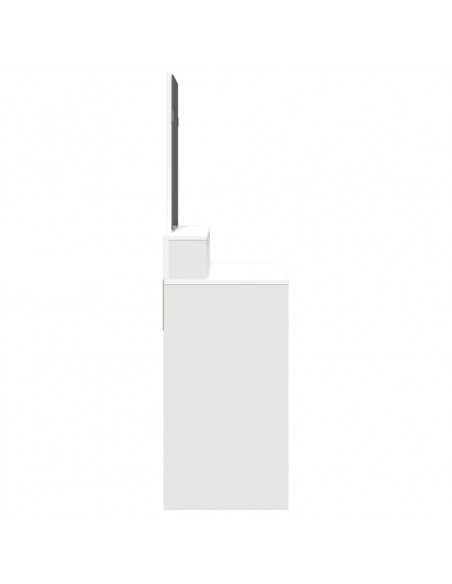 Toeletta con Specchio Bianco 80x41x144,5 cm
