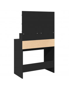 Toeletta con LED Nera 80x41x134,5 cm 2