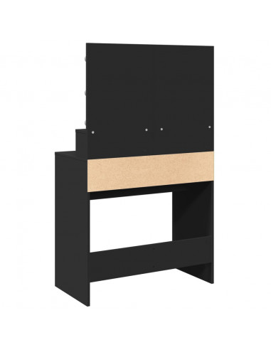 Toeletta con LED Nera 80x41x134,5 cm