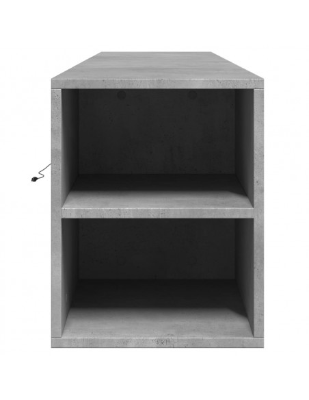 Mobile TV a Parete con LED Grigio Cemento 180x31x39,5 cm