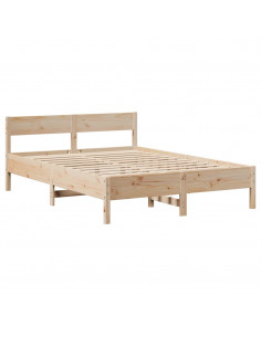 Letto senza Materasso 135x190 cm in Legno Massello di Pino 2