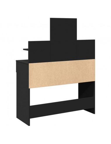 Toeletta con LED Nero 100x40x130 cm