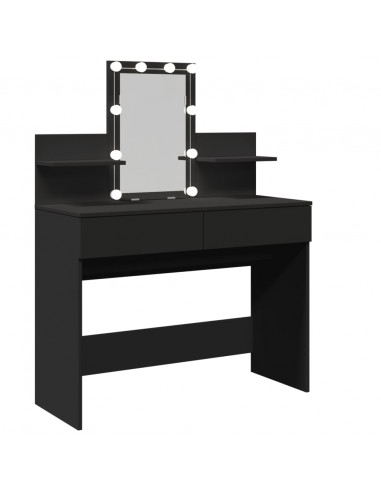 Toeletta con LED Nero 100x40x130 cm