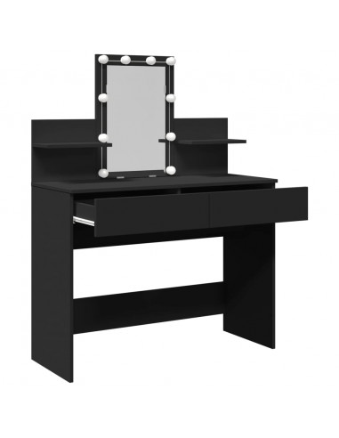 Toeletta con LED Nero 100x40x130 cm