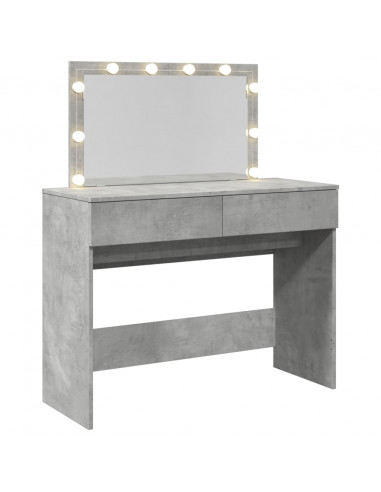 Toeletta con LED Grigio Cemento 100x40x120 cm