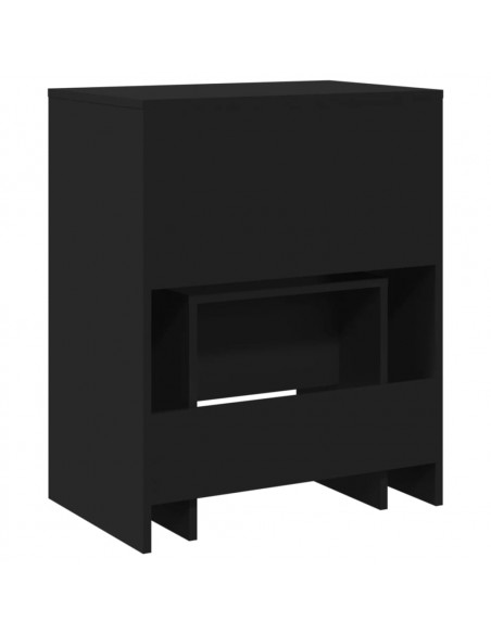 Toeletta e Sgabello Nero 60x40x113,5 cm