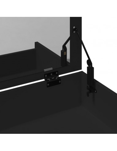 Toeletta e Sgabello Nero 60x40x113,5 cm