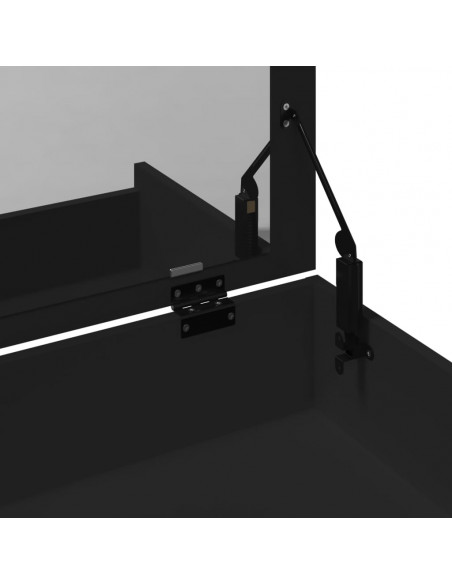 Toeletta e Sgabello Nero 60x40x113,5 cm