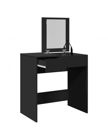 Toeletta con Specchio Nero 73x46,5x120 cm