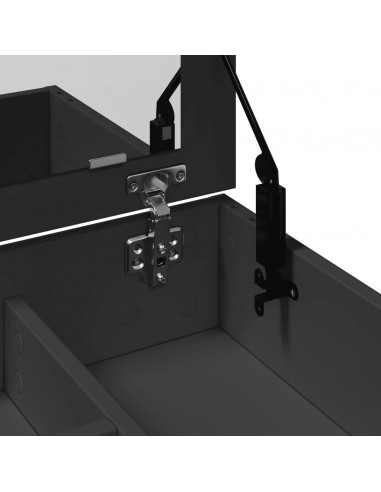 Toeletta con Specchio Nero 73x46,5x120 cm