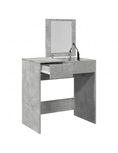 Toeletta con Specchio Grigio Cemento 73x46,5x120 cm