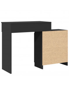 Toeletta con LED Nera 115x37x110,5 cm 2