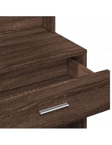 Toeletta con Armadietto Rovere Marrone 80x35x132 cm