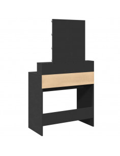 Toeletta con LED Nera 80x41x144,5 cm 2