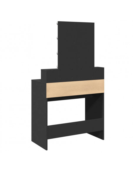 Toeletta con LED Nera 80x41x144,5 cm