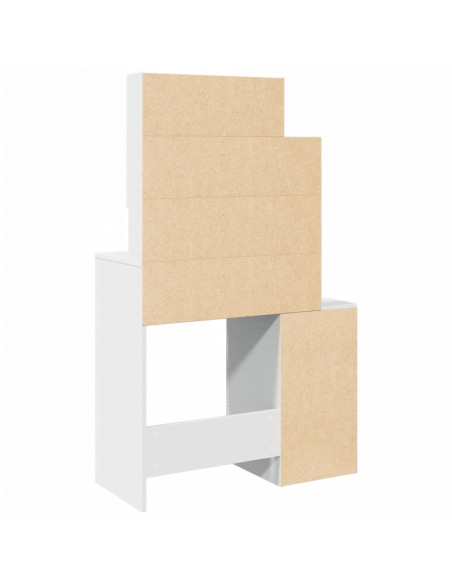 Toeletta con Armadietto Bianco 80x35x132 cm