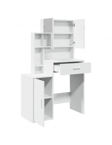 Toeletta con Armadietto Bianco 80x35x132 cm