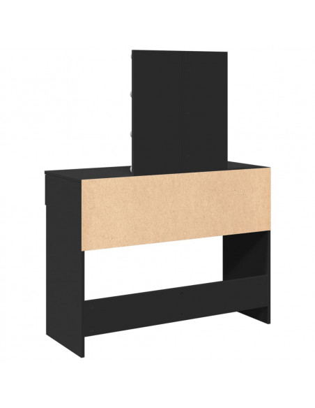 Toeletta con LED Nero 100x40x130 cm