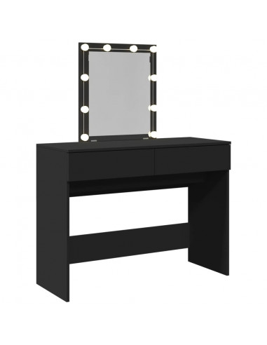 Toeletta con LED Nero 100x40x130 cm