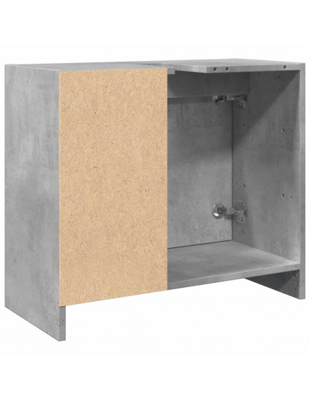 Mobile Lavabo Grigio Cemento 63x29x55 cm in Legno Multistrato