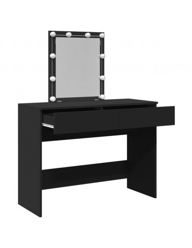 Toeletta con LED Nero 100x40x130 cm