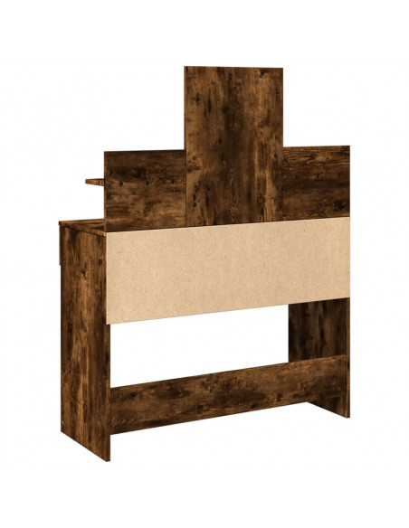 Toeletta con LED Rovere Fumo 100x40x130 cm