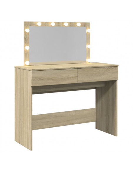 Toeletta con LED Rovere Sonoma 100x40x120 cm