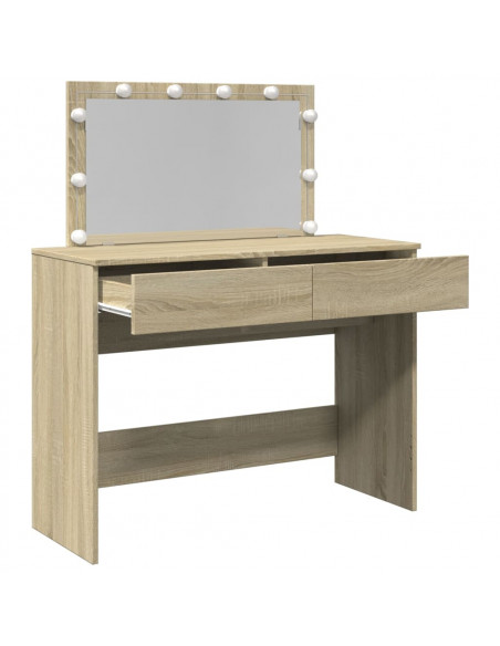 Toeletta con LED Rovere Sonoma 100x40x120 cm