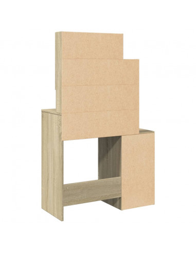 Toeletta con Armadietto Rovere Sonoma 80x35x132 cm