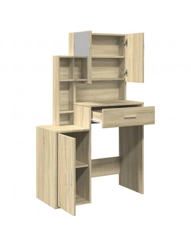 Toeletta con Armadietto Rovere Sonoma 80x35x132 cm