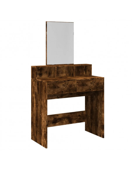 Toeletta con Specchio Rovere Fumo 80x41x144,5 cm