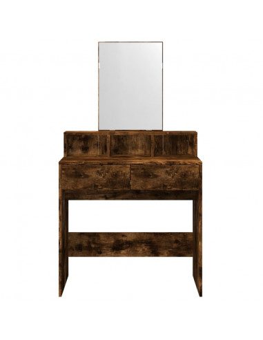 Toeletta con Specchio Rovere Fumo 80x41x144,5 cm