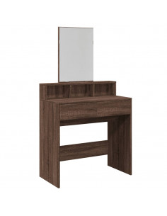 Toeletta con Specchio Rovere Marrone 80x41x144,5 cm 2