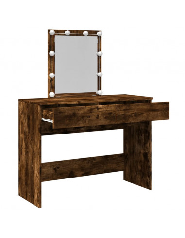 Toeletta con LED Rovere Fumo 100x40x130 cm