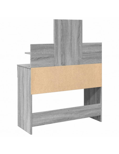 Toeletta con LED Grigio Sonoma 100x40x130 cm