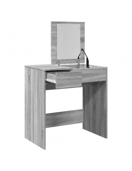 Toeletta con Specchio Grigio Sonoma 73x46,5x120 cm