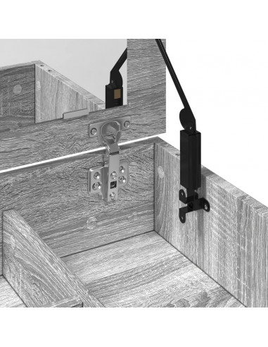 Toeletta con Specchio Grigio Sonoma 73x46,5x120 cm