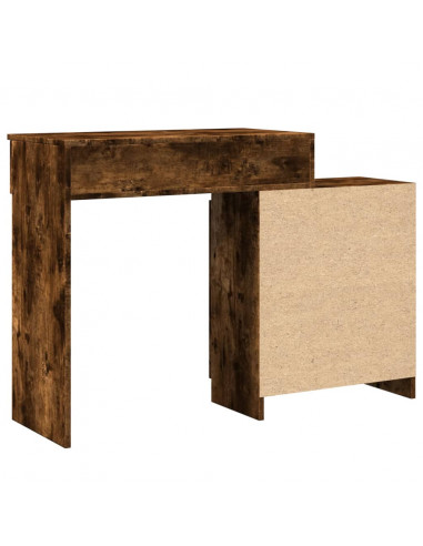 Toeletta con LED Rovere Fumo 115x37x110,5 cm