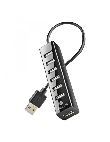 NGS IHUB7 TINY USB 2.0 480 Mbit/s Nero