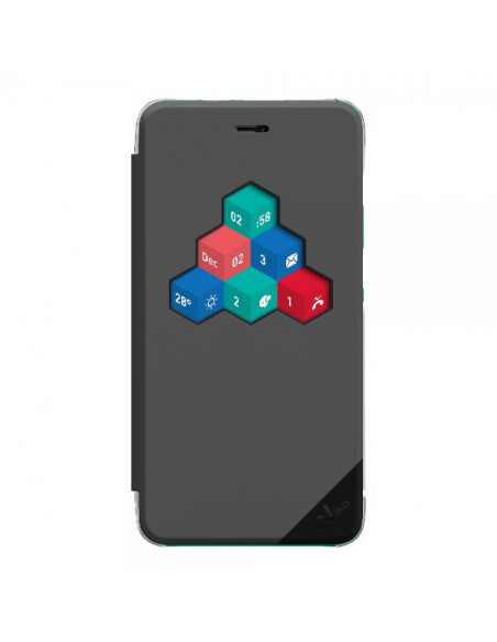 Wiko WiCUBE custodia per cellulare Custodia a libro Grigio