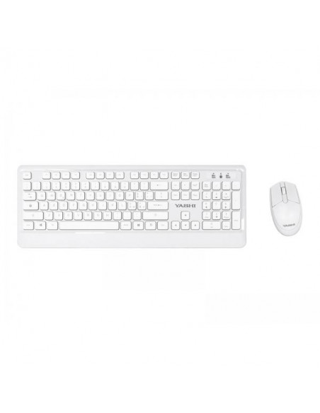 YASHI MY538 tastiera RF Wireless Bianco