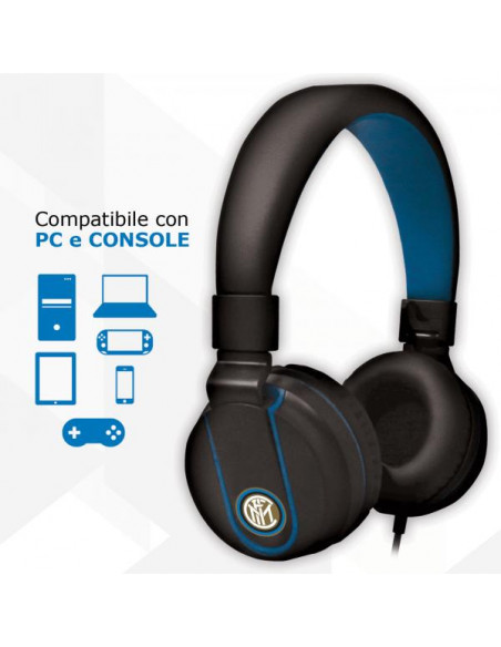 Techmade TM-IP952-INTER cuffia e auricolare Cablato A Padiglione Musica e Chiamate Nero, Blu