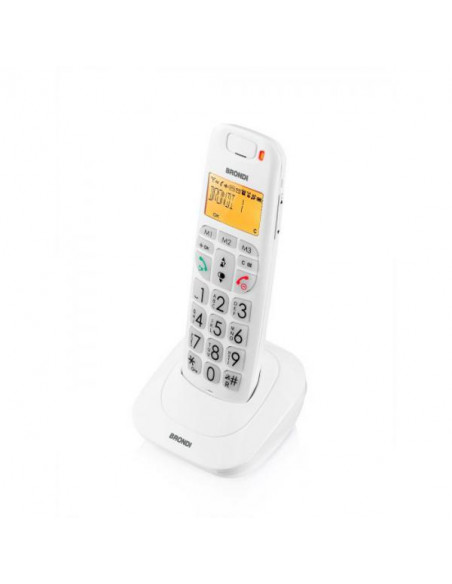 Brondi Bravo Bright Telefono DECT Bianco Identificatore di chiamata