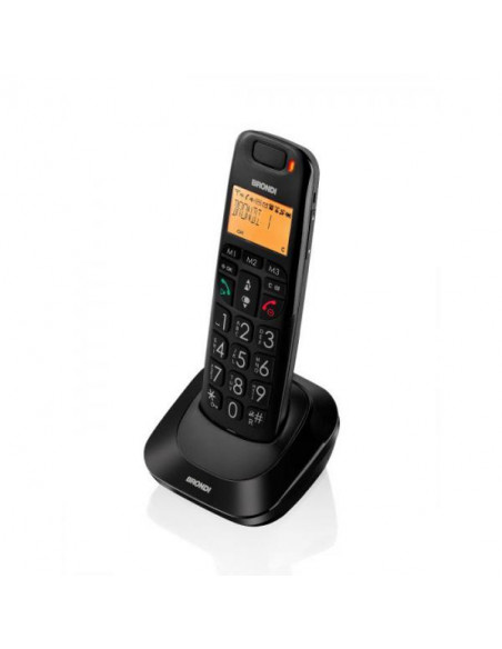 Brondi Bravo Bright Telefono DECT Nero Identificatore di chiamata