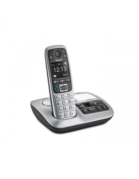 Gigaset E 560 A telefono Telefono DECT Nero, Argento Identificatore di chiamata