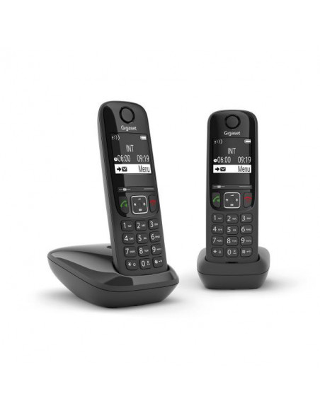 Gigaset AS690 DUO Telefono analogico/DECT Identificatore di chiamata Nero