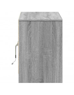 Mobile Porta TV con LED Grigio Sonoma 100x34x50cm in Truciolato 2